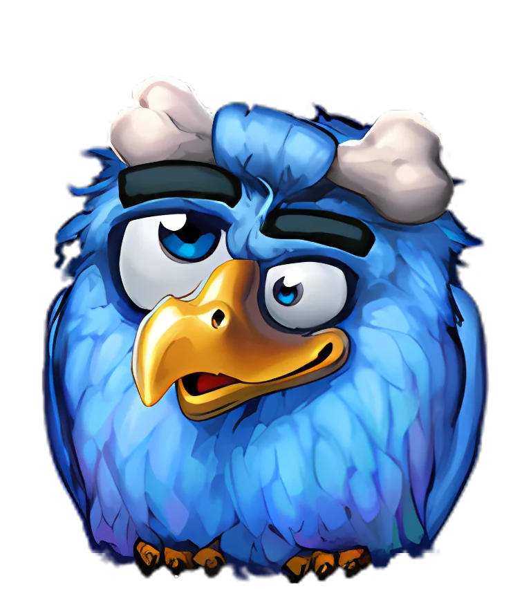 Pirots 2 Charakter blauer Vogel