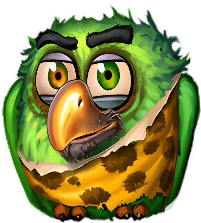 Pirots 2 Charakter grüner Vogel