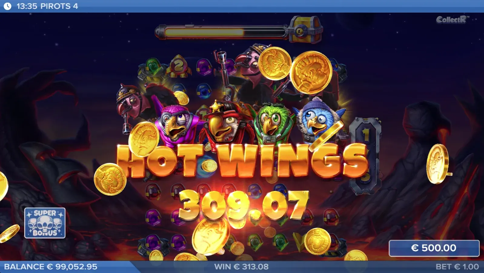Pirots 4 Inferno Hot-Wings-Win-Screen